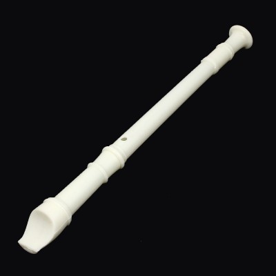 Unique Bargains Portable Educational Instrument Plastic 6 Holes Flute Soprano Recorder White   